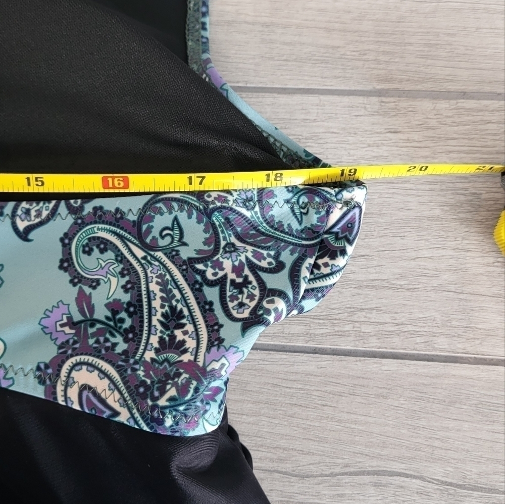 Summer Mae Paisley Print Adjustable Strap Swim Dress Size 18W - Picture 3 of 13